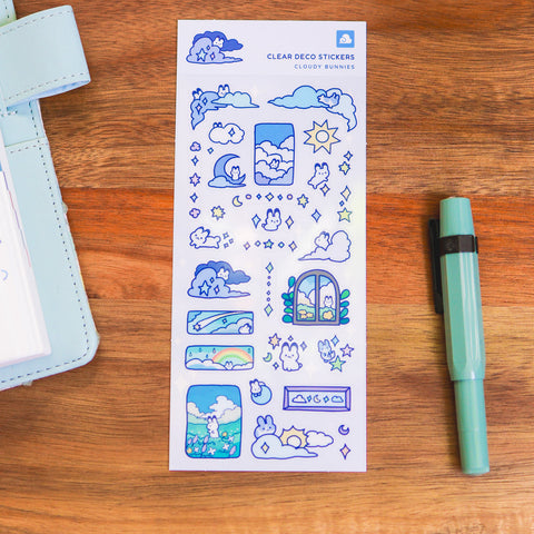 Cloudy Bunnies Sticker Sheet - Thousand Skies