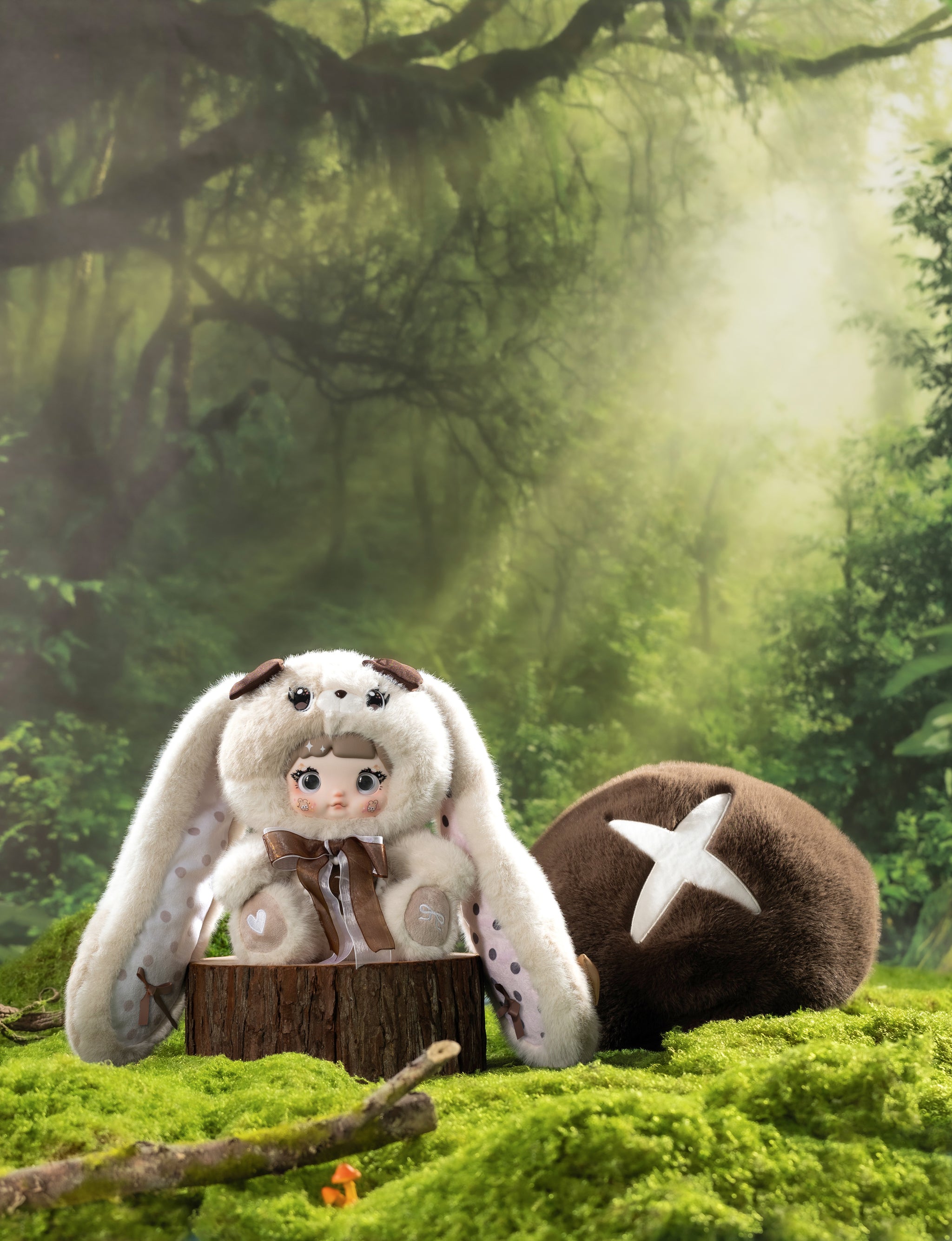 Nommi 400%マッシュルームハットシリーズ Mocha Beli Nommi 400% V2 Mushroom Hat Plush Mocha | Kick Avenue