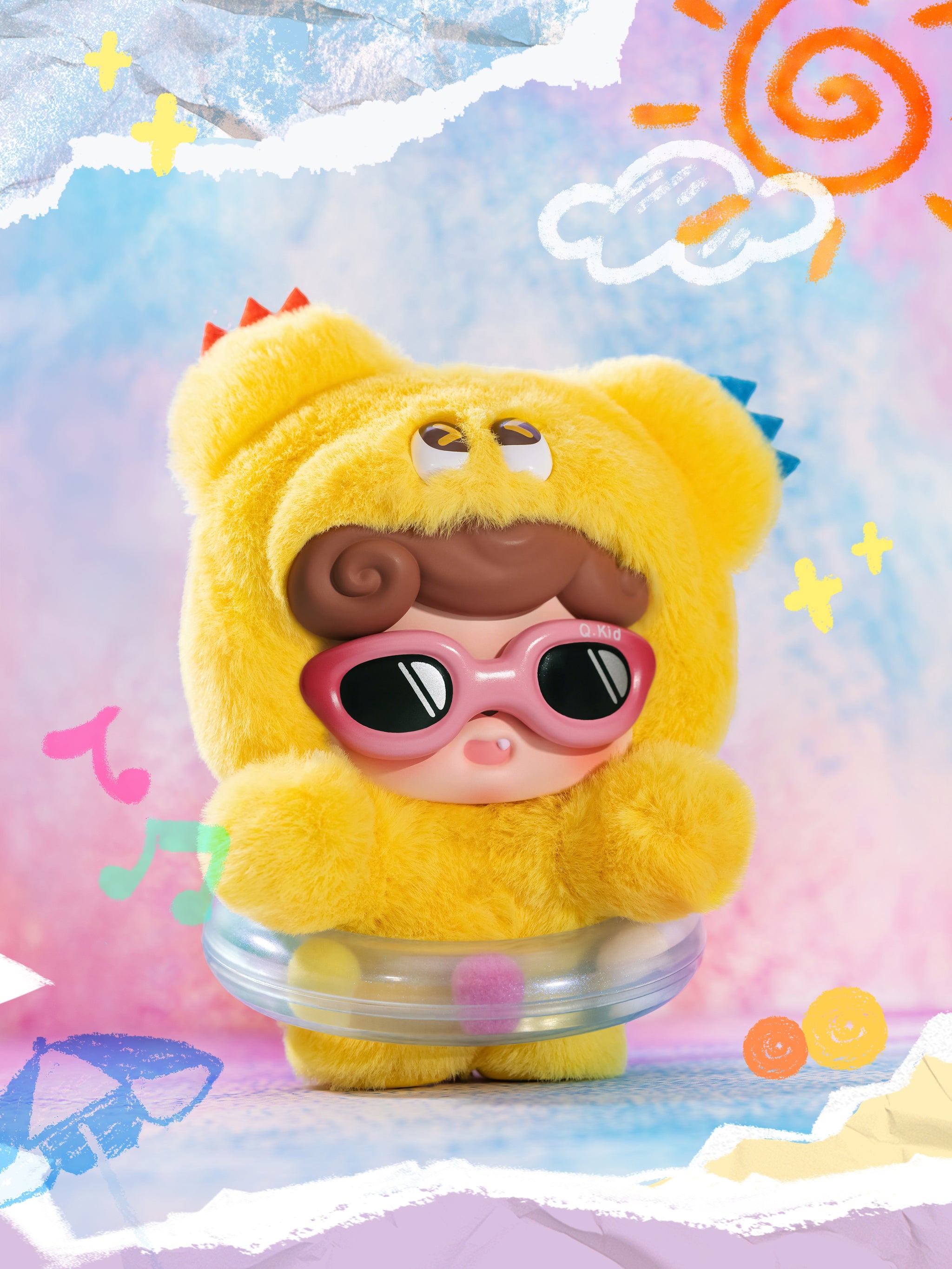 Qkids Emotional Hairy MONSTERS シークレット Q.Kid Emotional Hairy Monsters Series Plush Blind Box