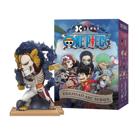 The rare hidden chaser featuring Rob Lucci in his awakened leopard hybrid form, accented with dark swirling smoke and a half-dissected skeletal form.